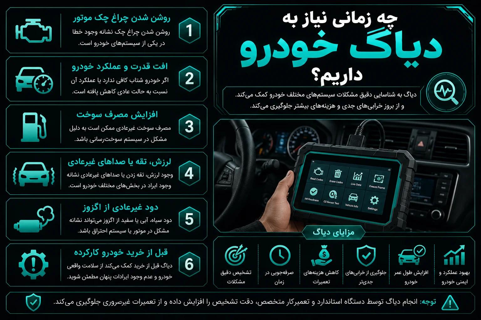 چه زمانی نیاز به دیاگ خودرو داریم