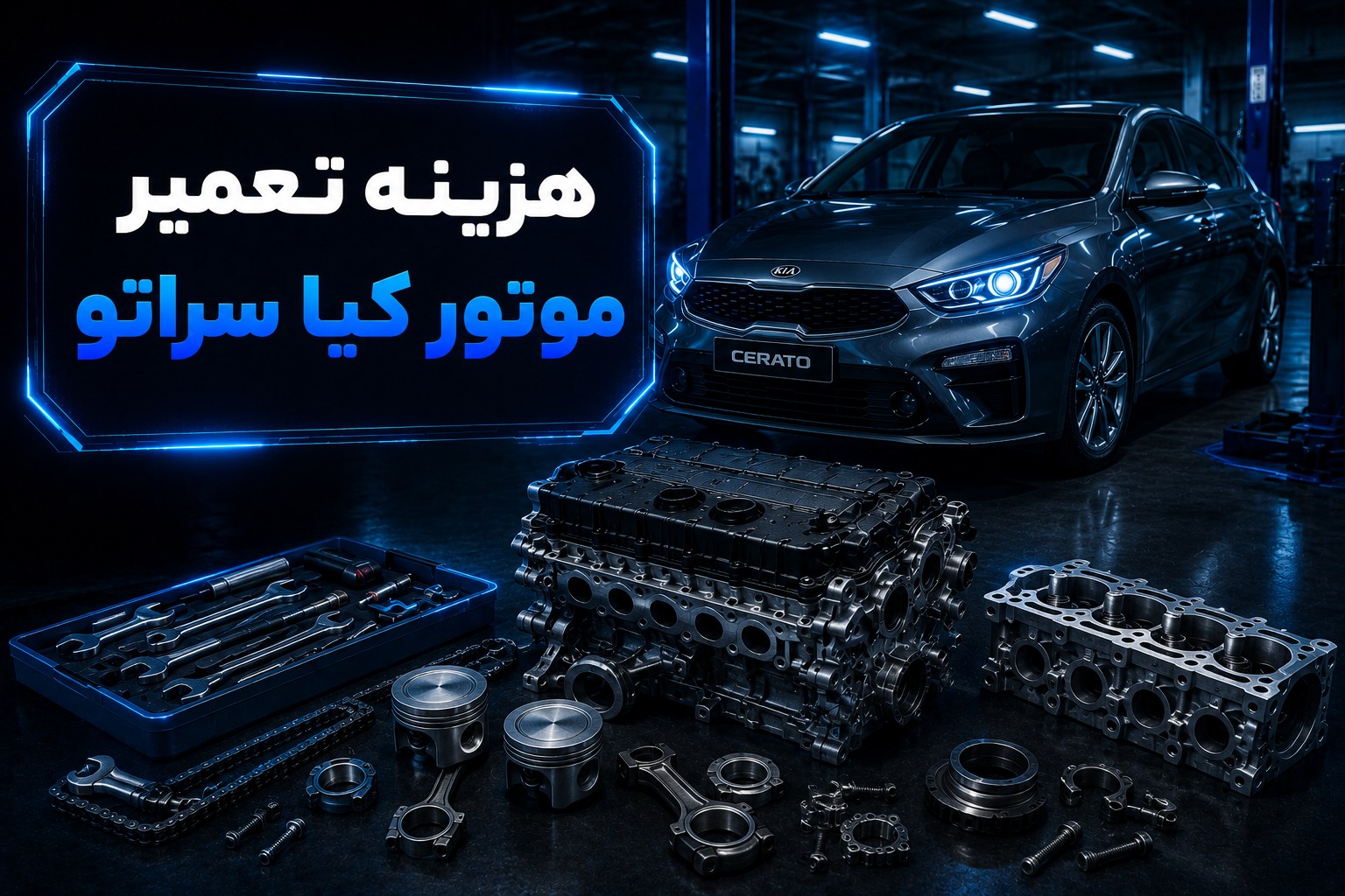 هزینه تعمیر موتور کیا سراتو