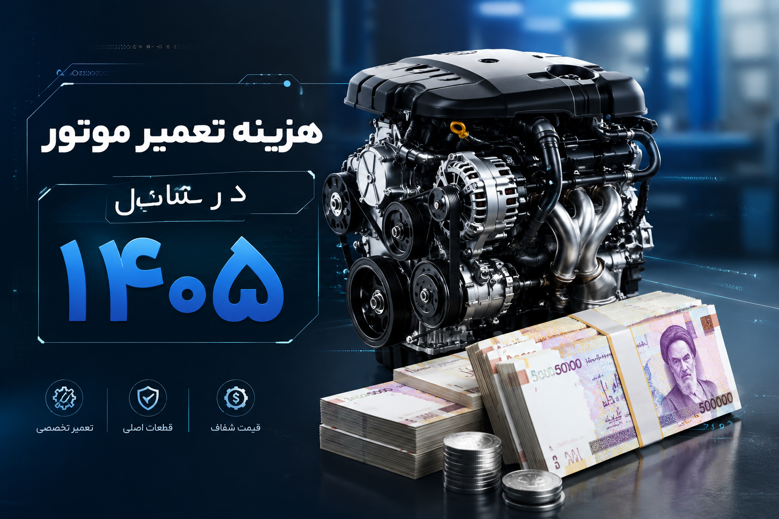 هزینه تعمیر موتور خودرو در سال ۱۴۰۵